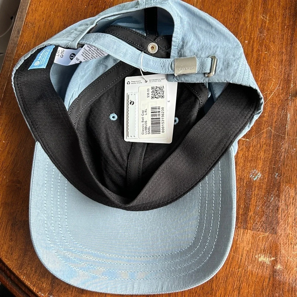 lululemon Classic Ball Cap L/XL Light Blue Adjustable Running Hat NWT